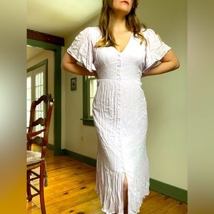 Lavender 💜button up midi dress